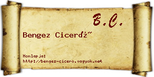 Bengez Ciceró névjegykártya